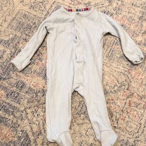 Magnetic Me Light Blue Kids Footie with magnetic snaps